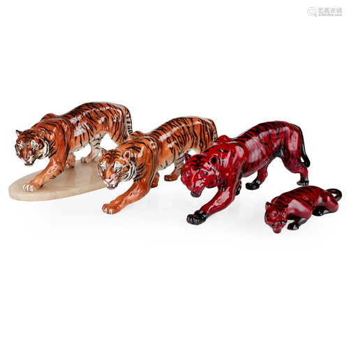 CHARLES NOKE (1858-1941) FOR ROYAL DOULTON FIGURE OF A TIGER...