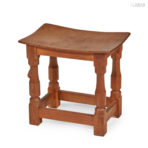 ROBERT 'MOUSEMAN' THOMPSON (1876-1955) STOOL, CIRC...