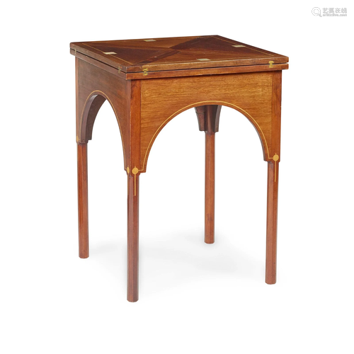 CONTINENTAL ENVELOPE CARD TABLE, CIRCA 1900