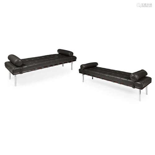 AFTER MIES VAN DER ROHE PAIR OF 'BARCELONA' COUCHE...