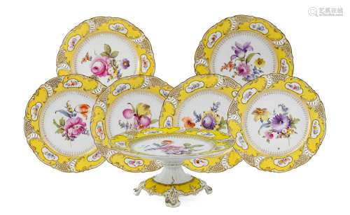 A Nymphenburg Porcelain Dessert Service, late 19th century, ...