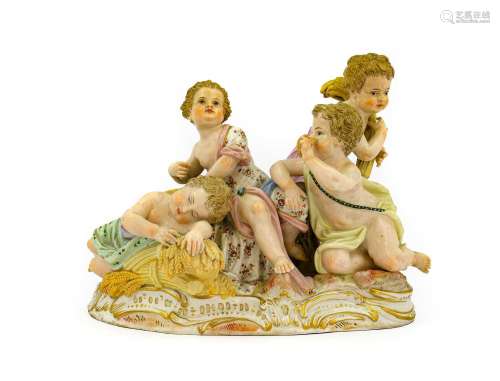 A Meissen Porcelain Figure Group Representing Summer, late 1...