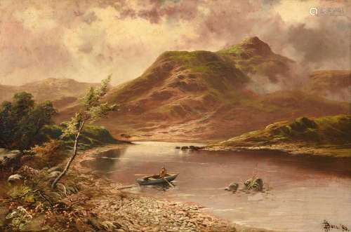 John Henry Boel (c.1890-1910) Extensive Highland landscape w...