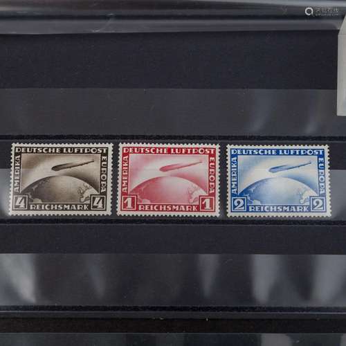 Reich allemand - 1928/31 Zeppelin ** /Kat.-Wert : 580,-€, 3 ...