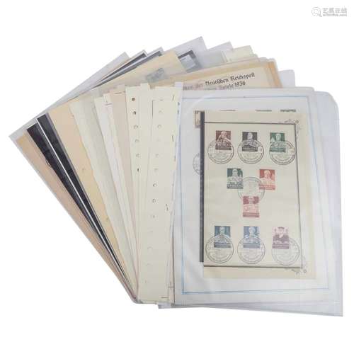 Reich allemand - Feuilles spéciales. Beau lot de 20 feuilles...