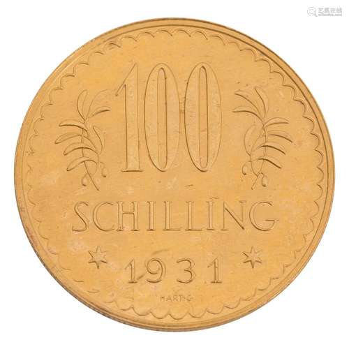 Autriche 1ère République (1918-1938) / OR - 100 Schilling 19...