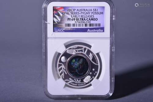 2103 AUSTRALIA OPAL-SERIES PAYGMY POSSUM SILVER COIN