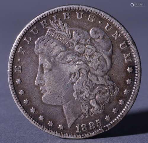 1885 USA ONE DOLLAR SILVER COIN