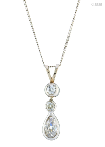 An early 20th century pear-shape diamond