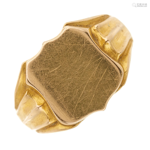 An early 20th century 18ct gold shield-s