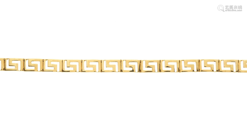 A 14ct gold openwork bracelet, designed