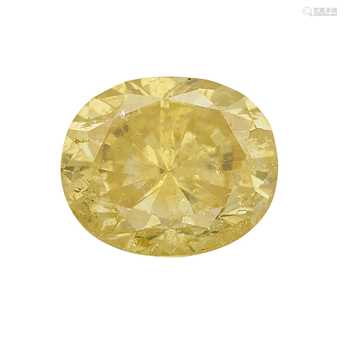 A natural Fancy Vivid Yellow diamond, wi