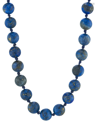 Two gem-set necklaces, to include a lapi