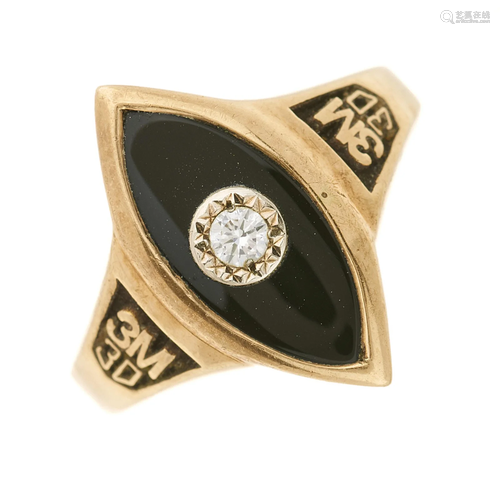 A 10ct gold brilliant-cut diamond and on