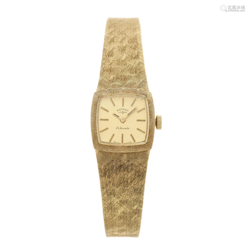 Rotary, a 1970s 9ct gold bracelet watch,