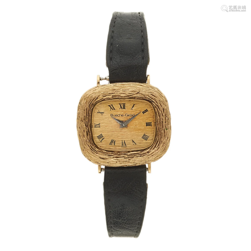 Bueche-Girod, a 1970s 9ct gold textured