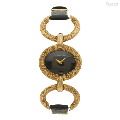 Bueche-Girod, a 1970s 9ct gold textured