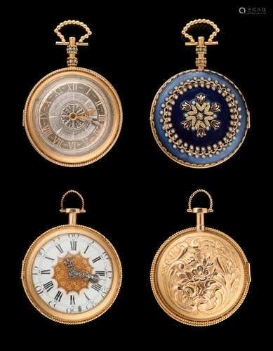 Horlogerie: Lot se composant de deux montres de gousset en o...