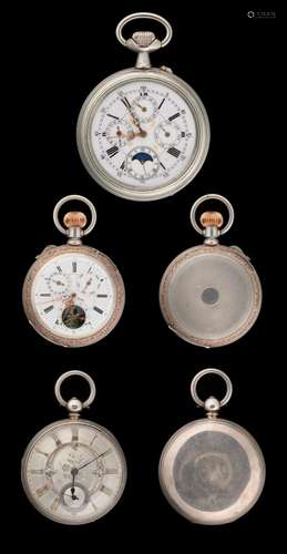 Horlogerie: Lot se composant de trois montres de gousset en ...