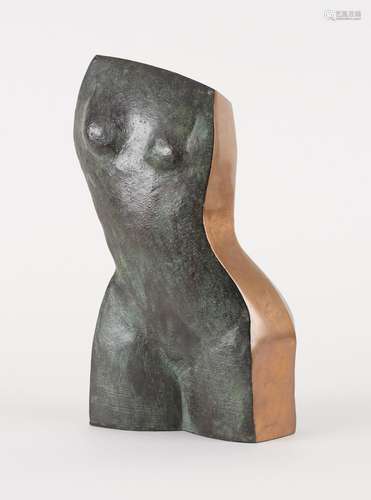 Sculpture en bronze à double patine: Torse féminin.Dim.: H.:...