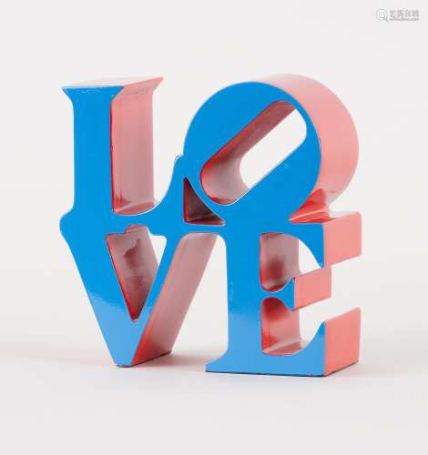 Sculpture en polystone: "Love Blue".D'après Ro...