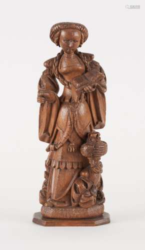 Sculpture en bois: Sainte-Catherine d'Alexandrie.Dim.: H...