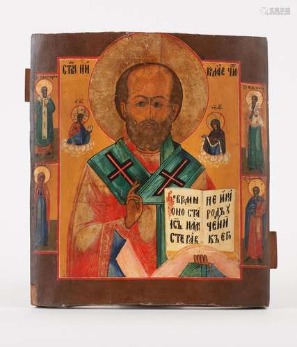 Icône sur bois: Christ pantocrator.Dim.: 36 x 30 cm.