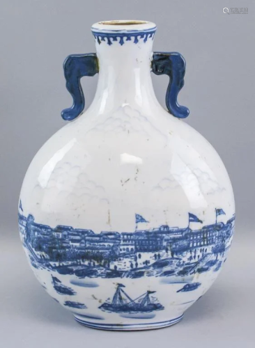 Chinese Blue & White Porcelain Vase Export Ware