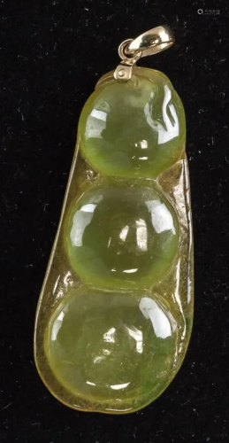 Chinese Yellow Jade Carved Pendant