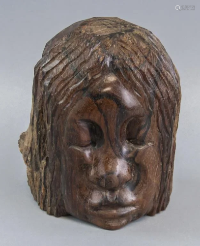 Wood Carving Face Polished