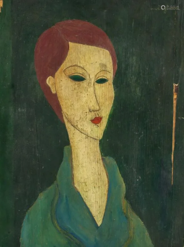 Italian Oil on Board Signed Modigliani