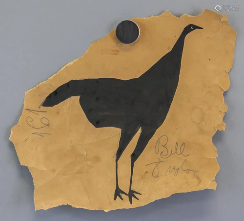 American Mixed Media on Paper Signed Bill TRaylor