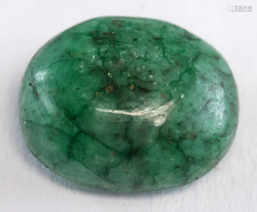 8.40ct Oval Cabochon Green Natural Emerald GLI