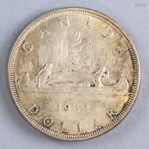 Canadian $1 Coin 1962 First Portrait