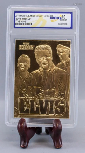 2010 Merrick Mint Sculpted Gold Elvis Presley