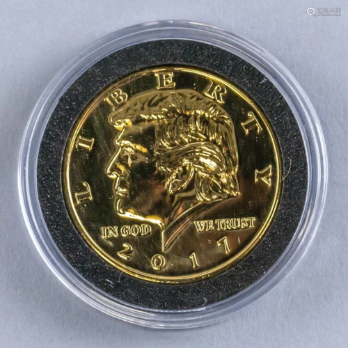 Merrick Mint Donald Trump 24k Gold Plated Coin