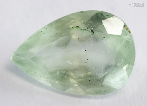 3.77ct Pear Yellowish Green Natural Beryl ITLGR