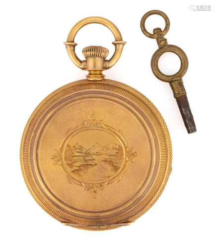 AMERICAN WATCH CO. 7-JEWEL MODEL 1874-10 KEY-WIND 18K GOLD-C...