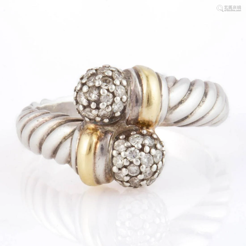 DAVID YURMAN STERLING SILVER, 18K GOLD-ACCENTED, AND DIAMOND...