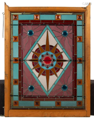 LEADED- AND STAINED-GLASS WINDOW