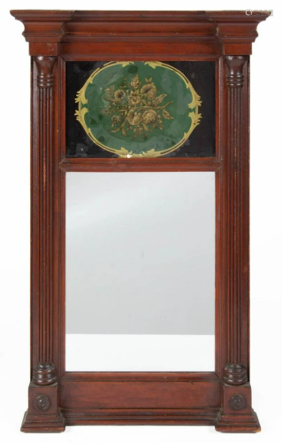 AMERICAN LATE FEDERAL LOOKING GLASS / WALL MIRROR