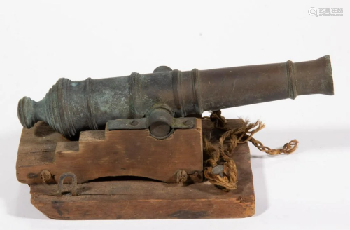 ANTIQUE BRASS SIGNAL CANNON