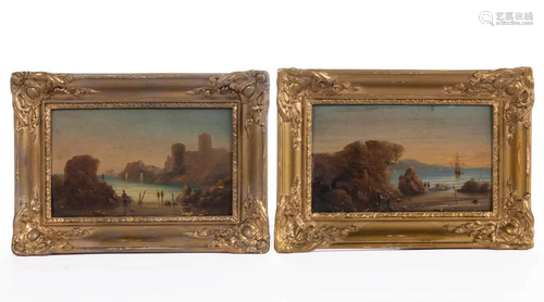 PAIR OF EUROPEAN SCHOOL (19TH CENTURY) LANDSCAPE PAINTINGS