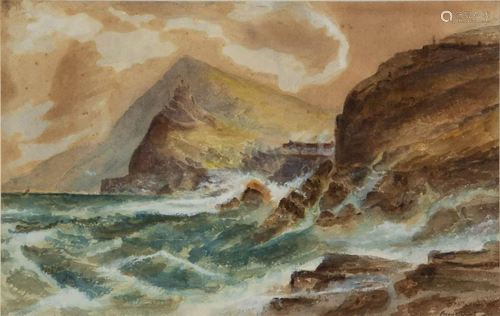 AMERICAN OR BRITISH SCHOOL (19TH CENTURY) COASTAL LANDSCAPE