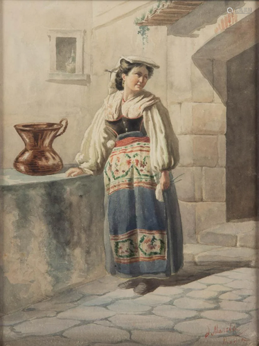 ITALIAN SCHOOL (19TH CENTURY) PORTRAIT OF A MAIDEN