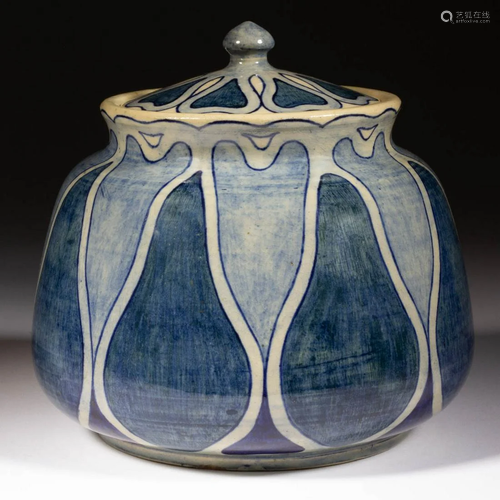 KATHERINE KOPMAN (1870-1950) NEWCOMB COLLEGE ART POTTERY COV...