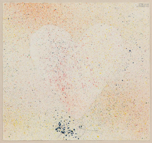 JIM DINE (AMERICAN, B. 1935) "CONFETTI HEART" MIXE...