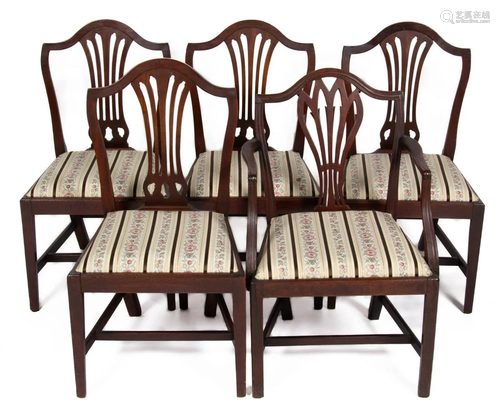 AMERICAN FEDERAL MAHOGANY SIDE CHAIRS, SET OF FOUR