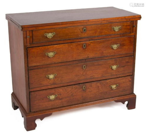VIRGINIA OR NORTH CAROLINA CHIPPENDALE WALNUT CHEST OF DRAWE...