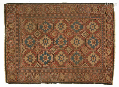 ANTIQUE CAUCASIAN SCATTER RUG